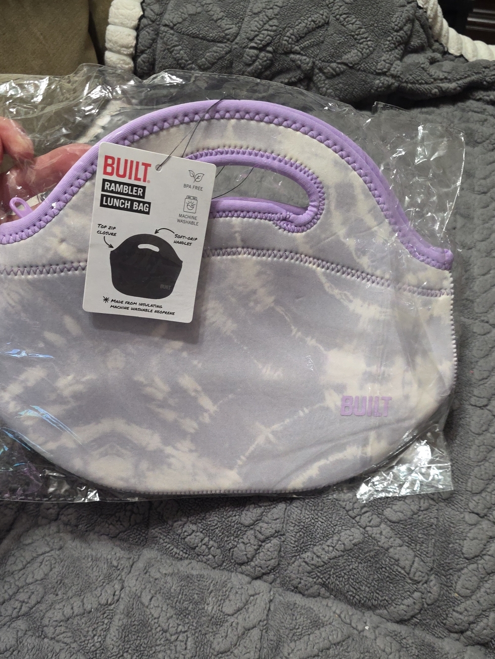 Built Rambler Lunch Bag — Lavender Tie-Dye 12x9.5"